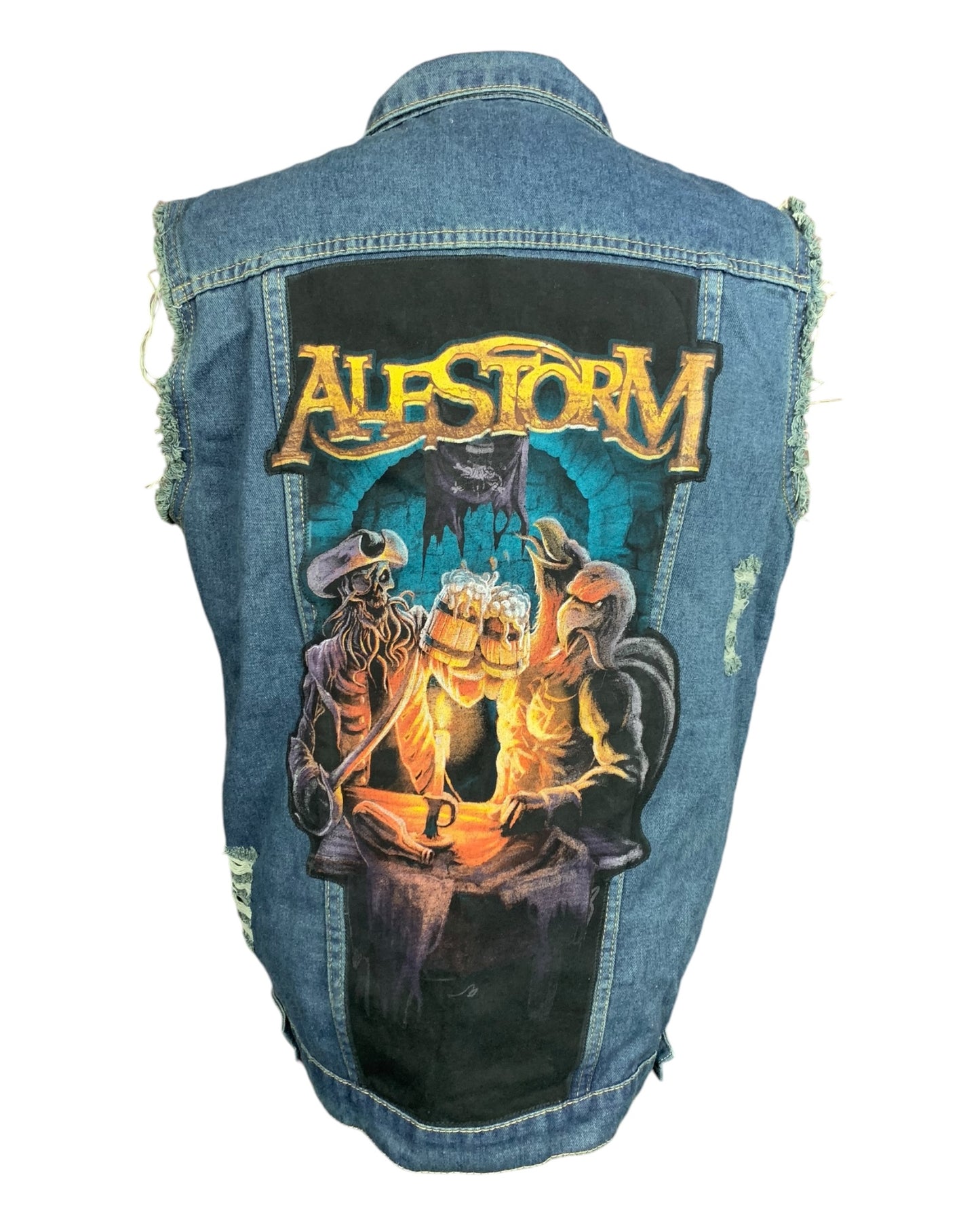 Alestorm Denim Vest Custom Rework XL