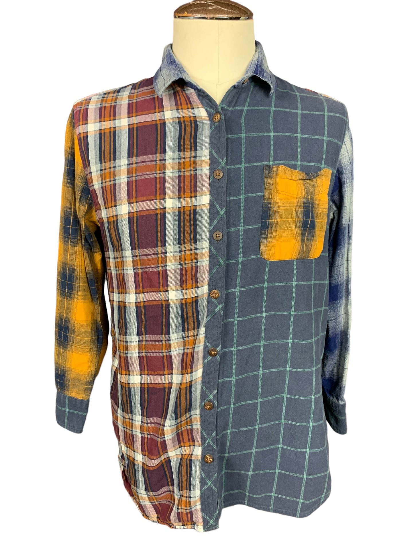 Halloween Flannel Shirt Custom Rework Ladies Large