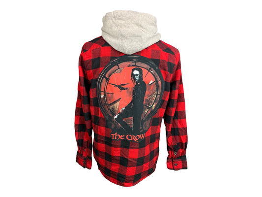 The Crow Hooded Flannel Custom Rework Large