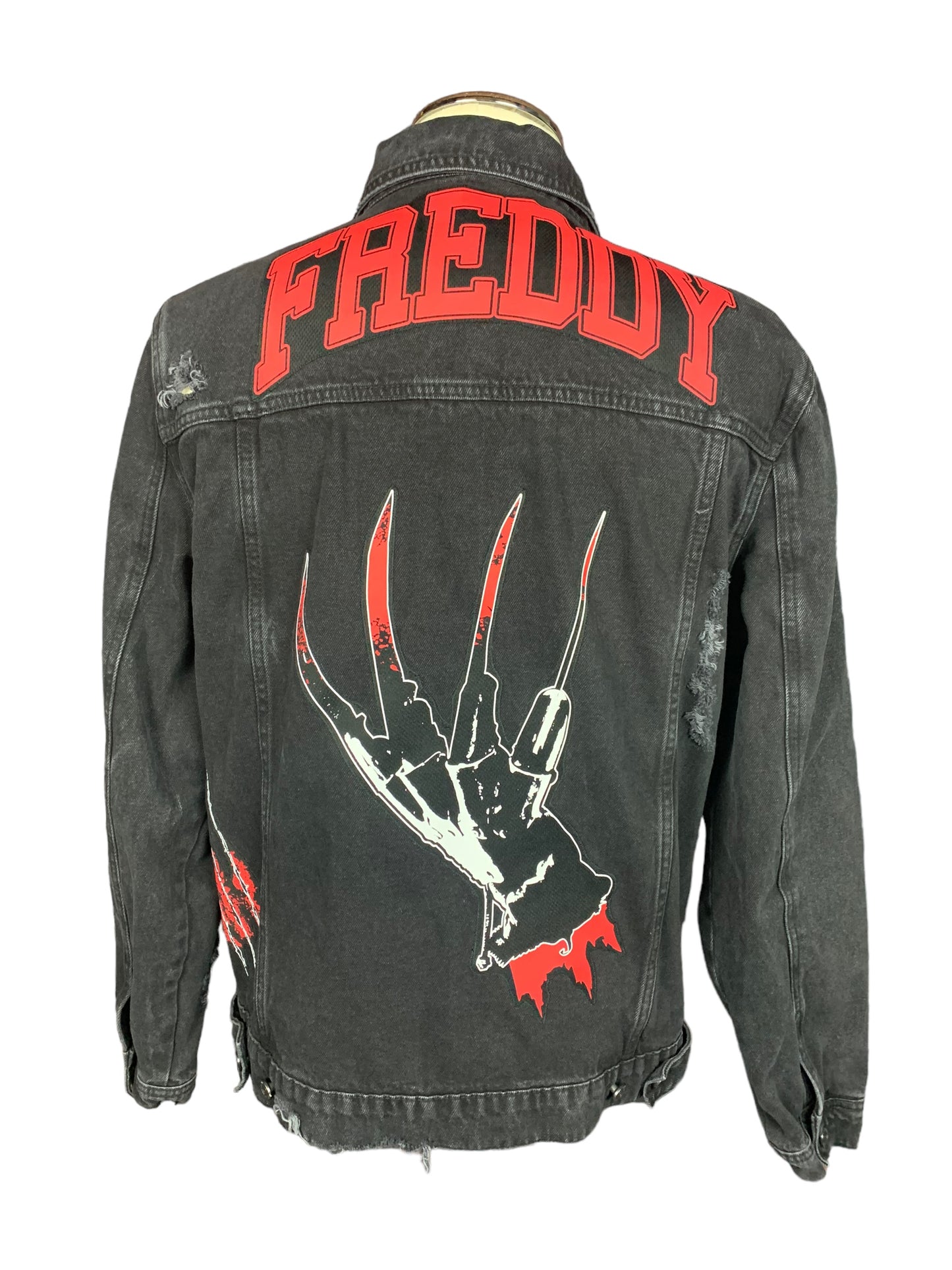 A Nightmare on Elm Street Jean Jacket Custom Rework L