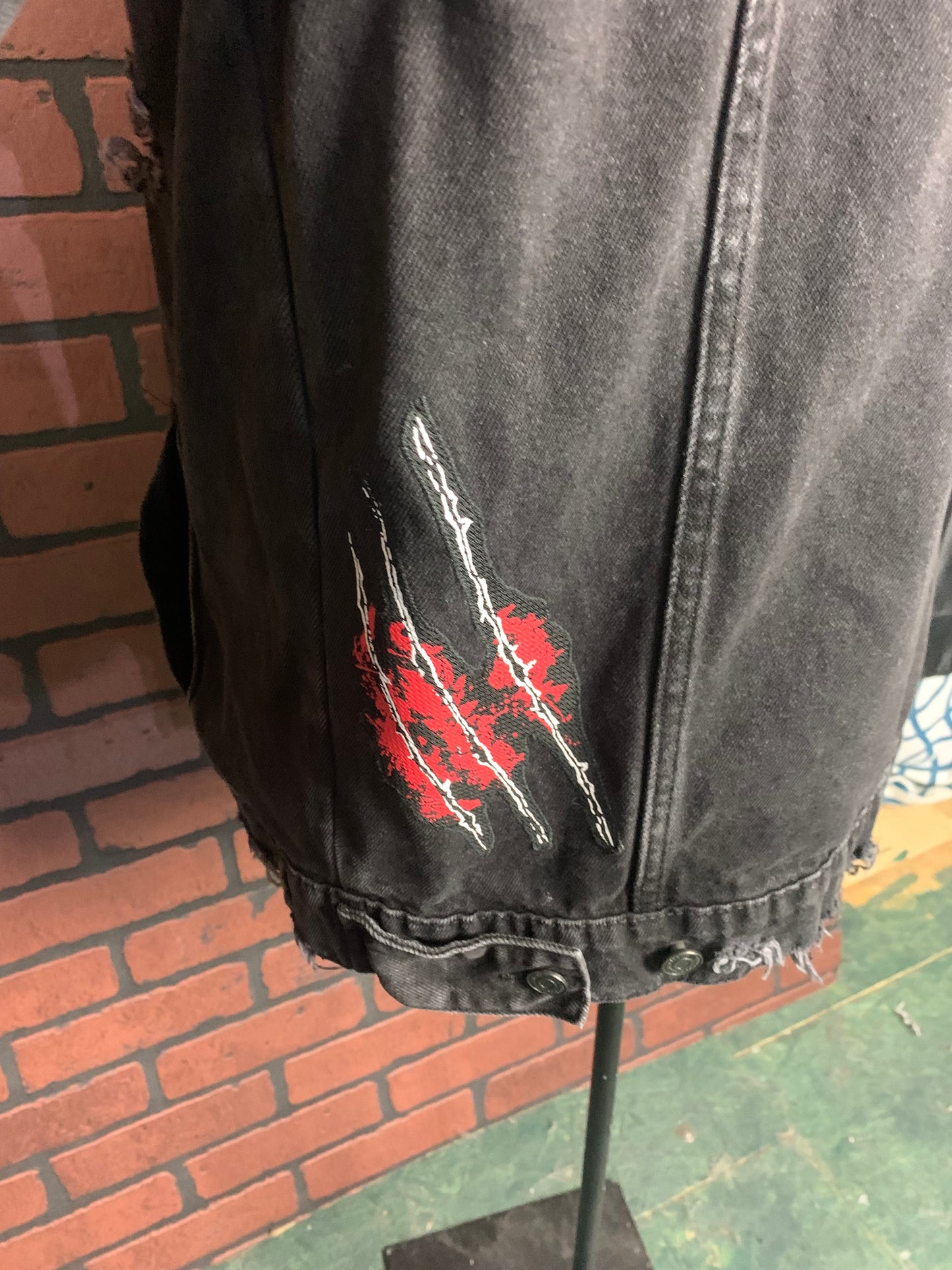 A Nightmare on Elm Street Jean Jacket Custom Rework L