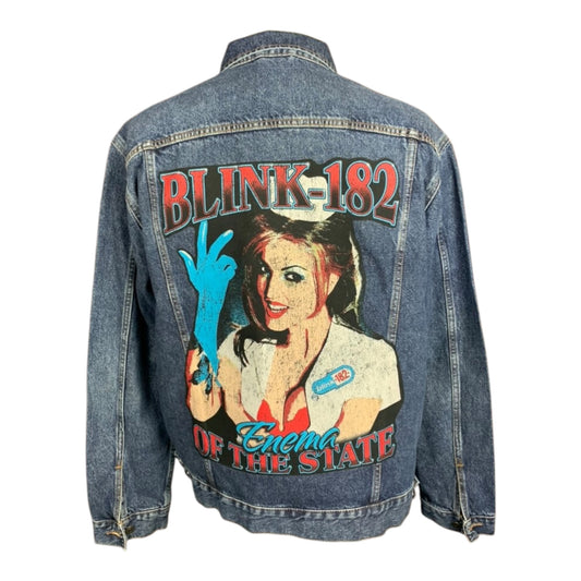 Blink 182 Jean Jacket Custom Rework XXL