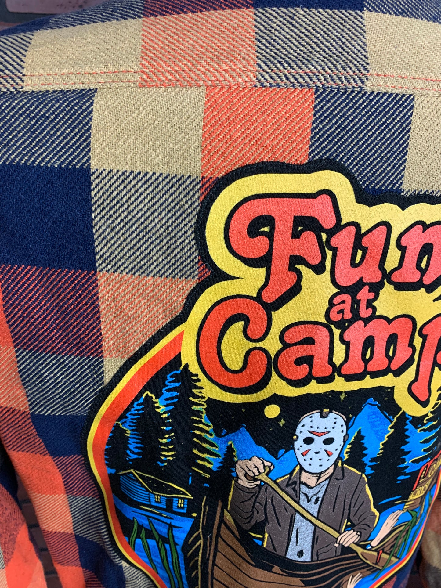 Friday the 13th Flannel Shirt Custom XL