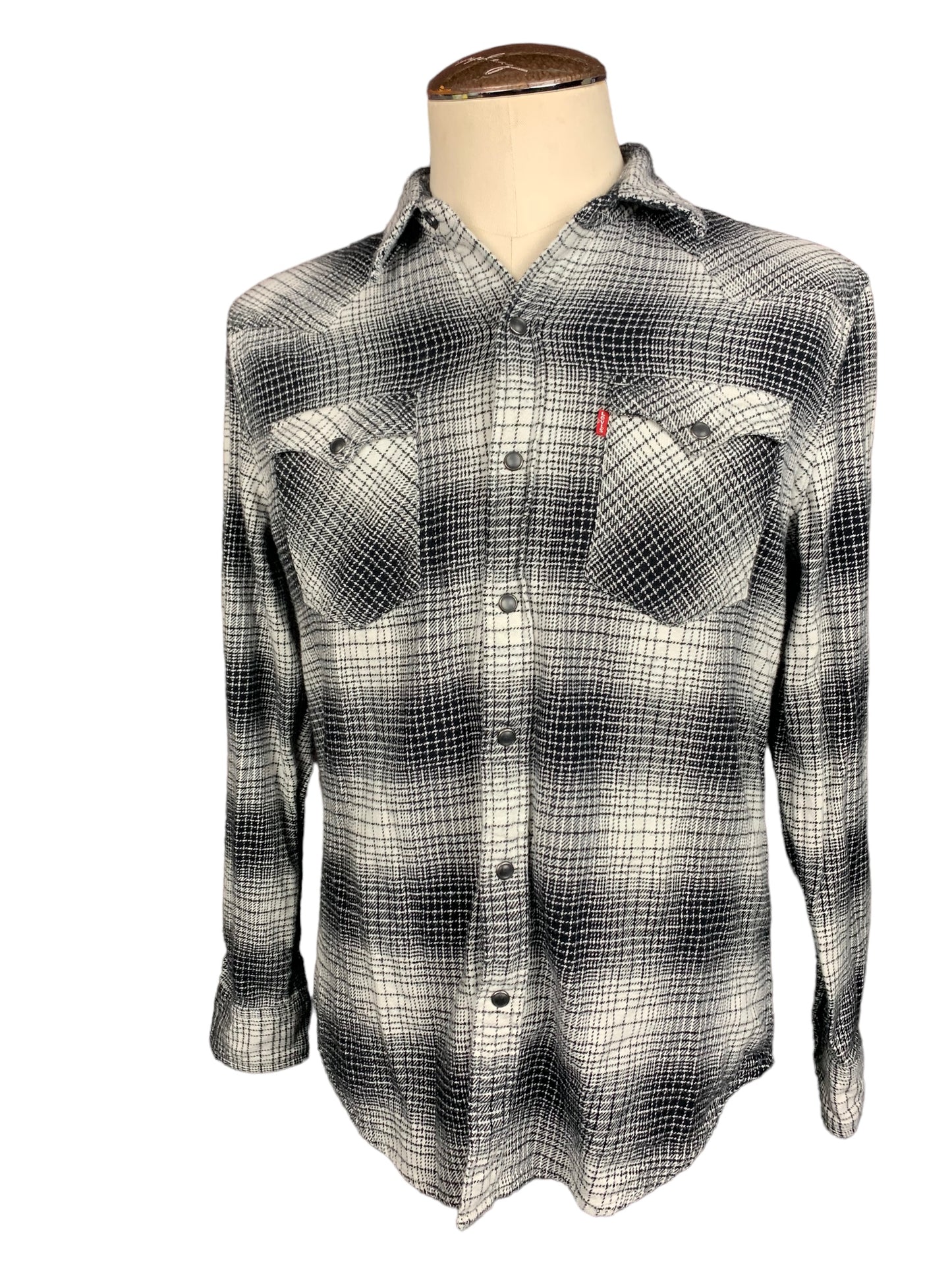 In Flames Flannel Shirt Custom Rework L