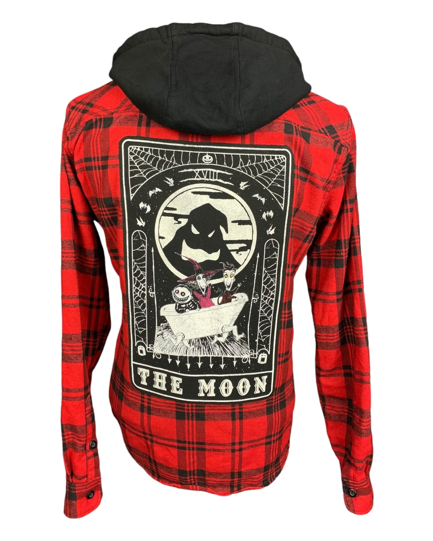 Nightmare Before Christmas Hooded Flannel Custom Rework Medium