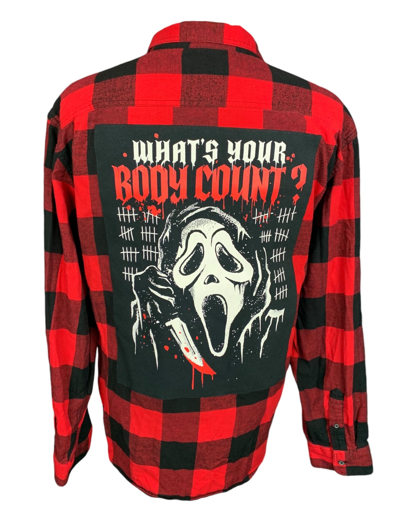 Ghostface Flannel Shirt Custom Rework XXL