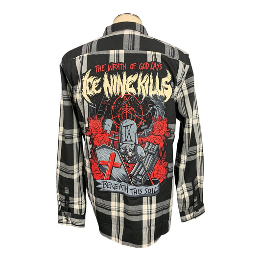 Ice Nine Kills Flannel Shirt Custom Rework XL