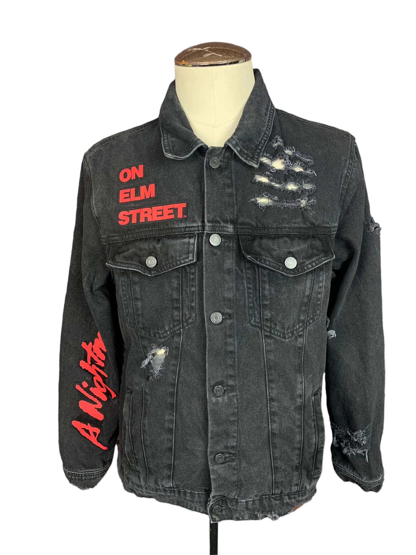 A Nightmare on Elm Street Jean Jacket Custom Rework L