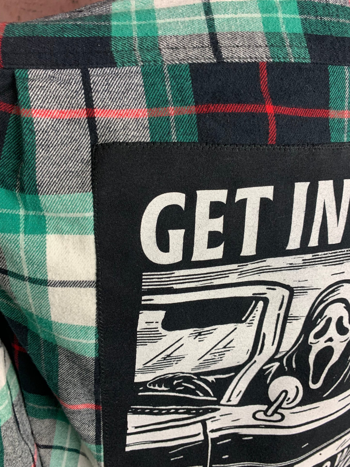 Ghostface Flannel Shirt Custom Rework Large