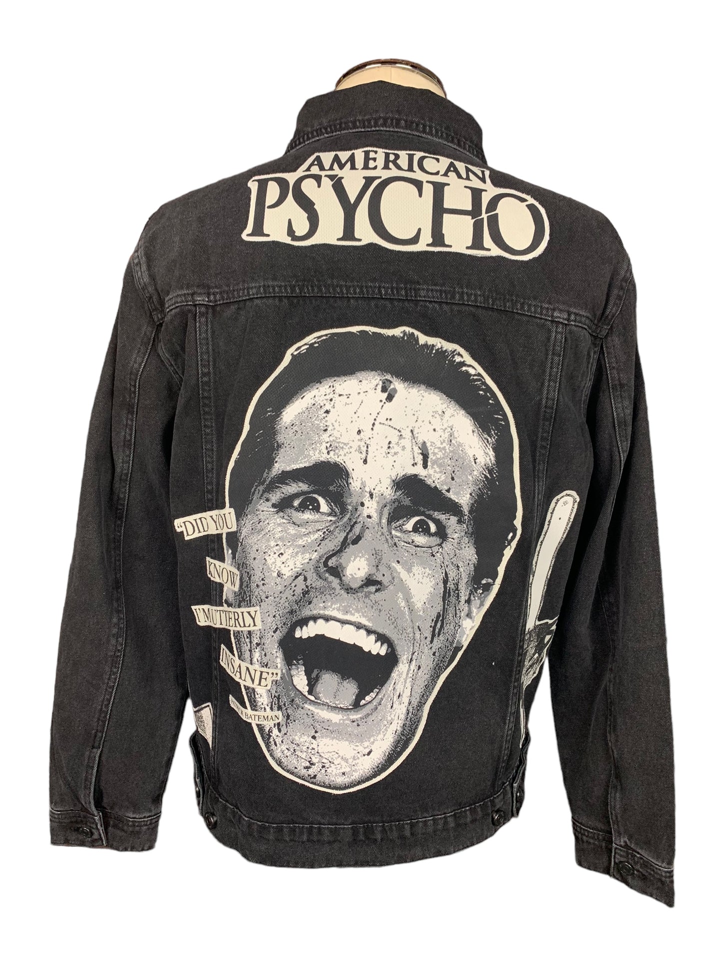 American Psycho Jean Jacket Custom Rework L