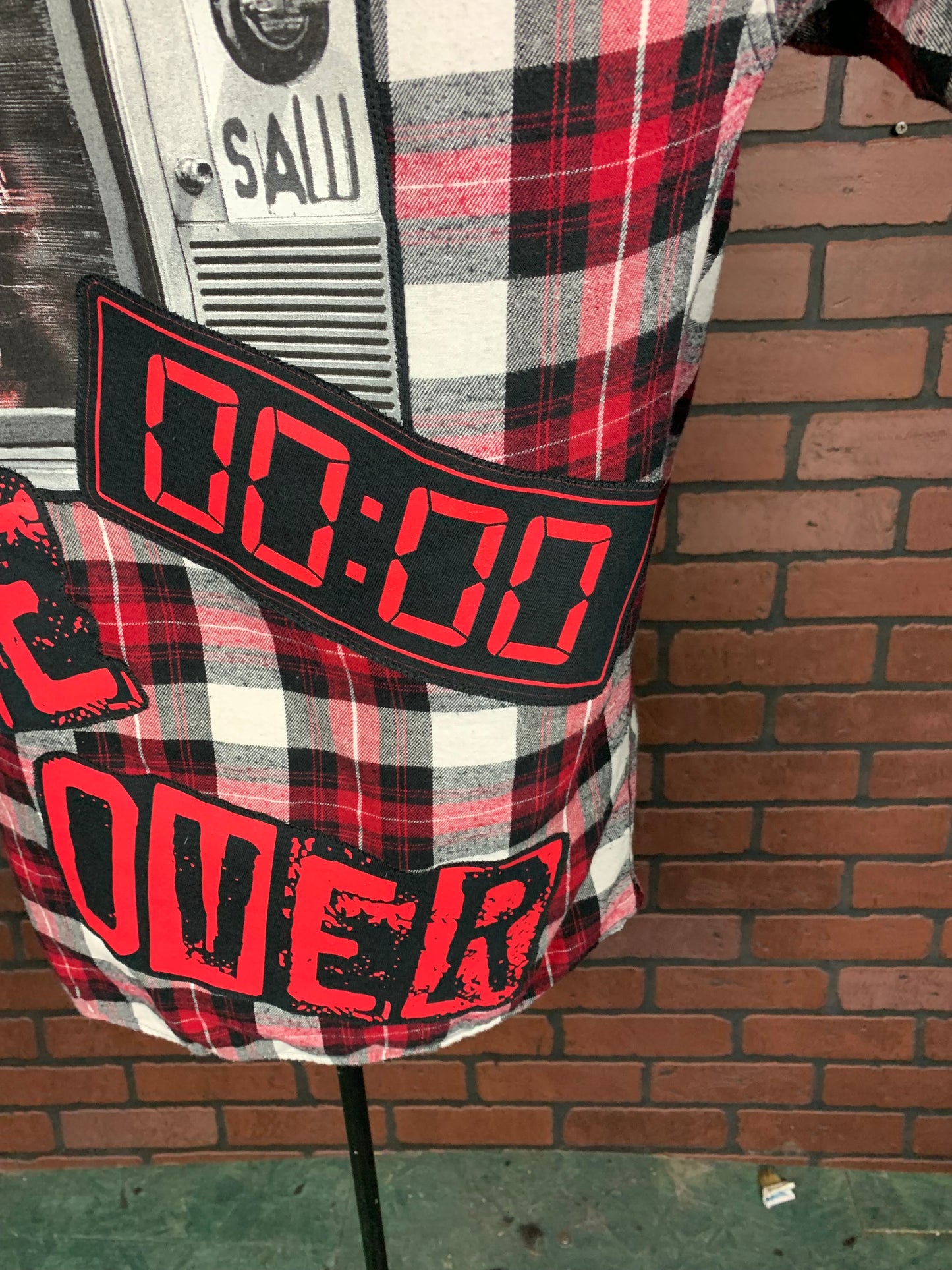 Saw Game Over Flannel Shirt Custom Rework Large