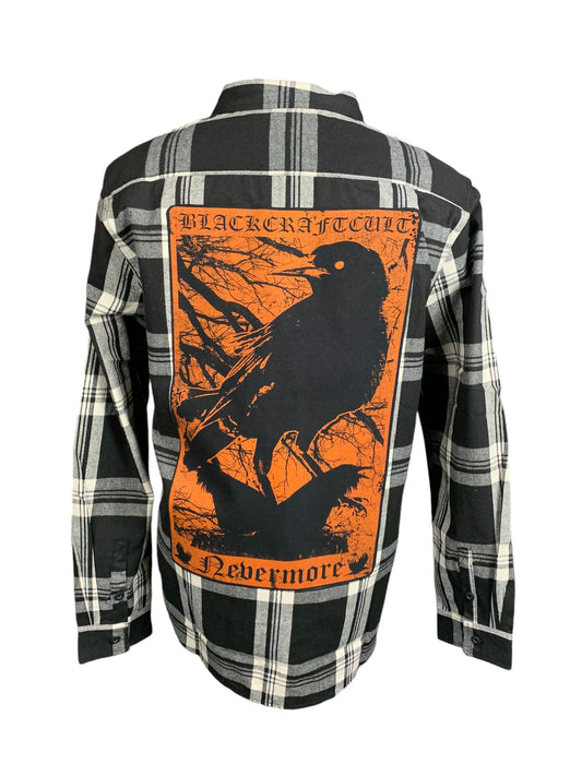 Black Craft Cult Nevermore Flannel Shirt Custom Rework XL