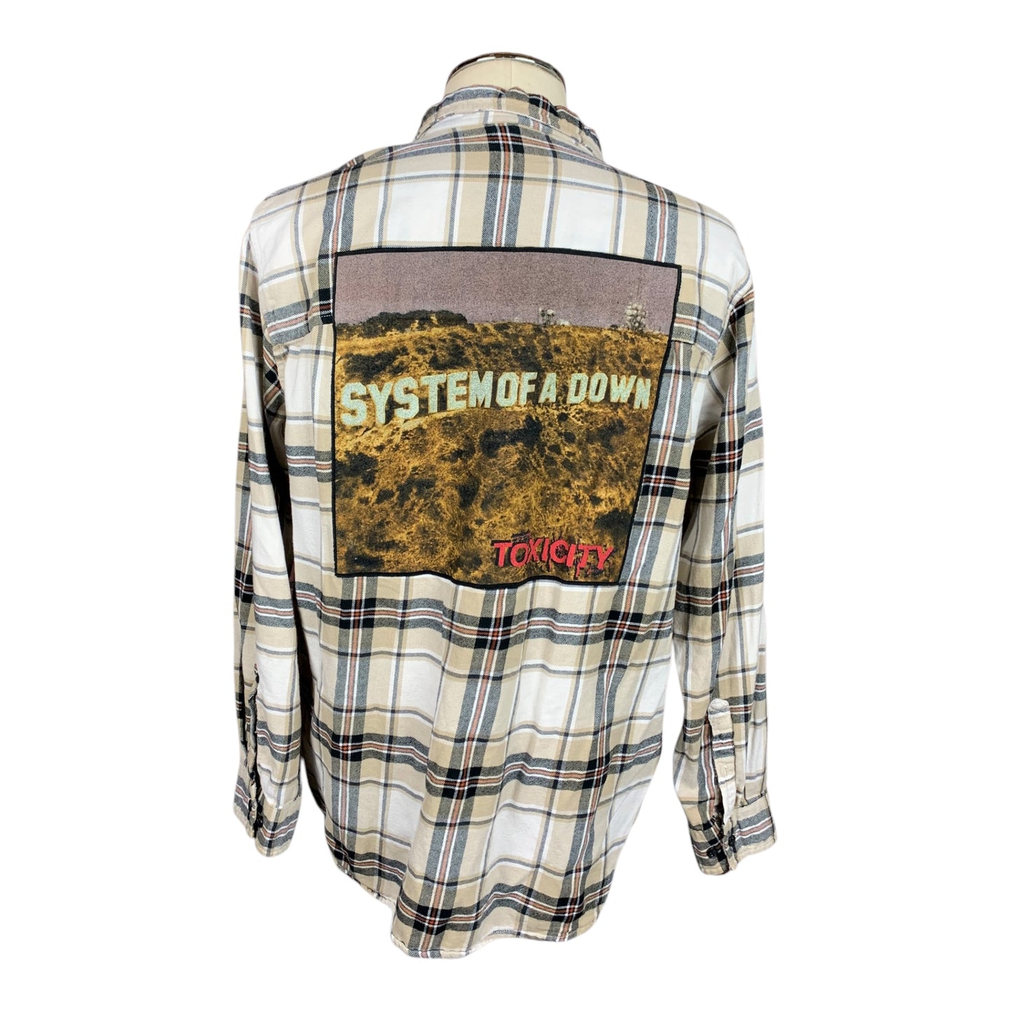 System of a Down Flannel Shirt Custom Rework Size XL