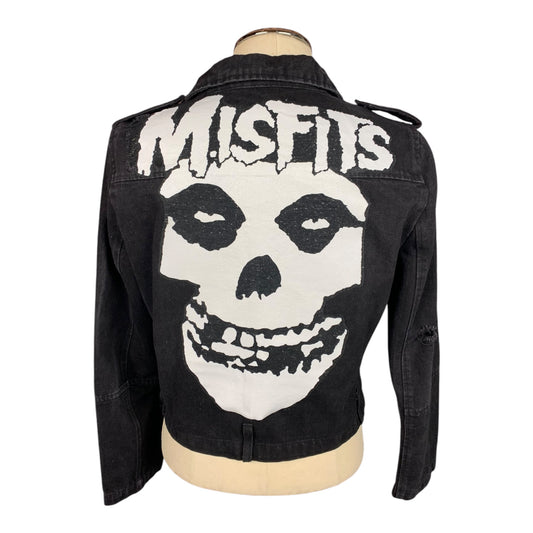 Misfits Denim Jacket Custom Rework Ladies Size Medium