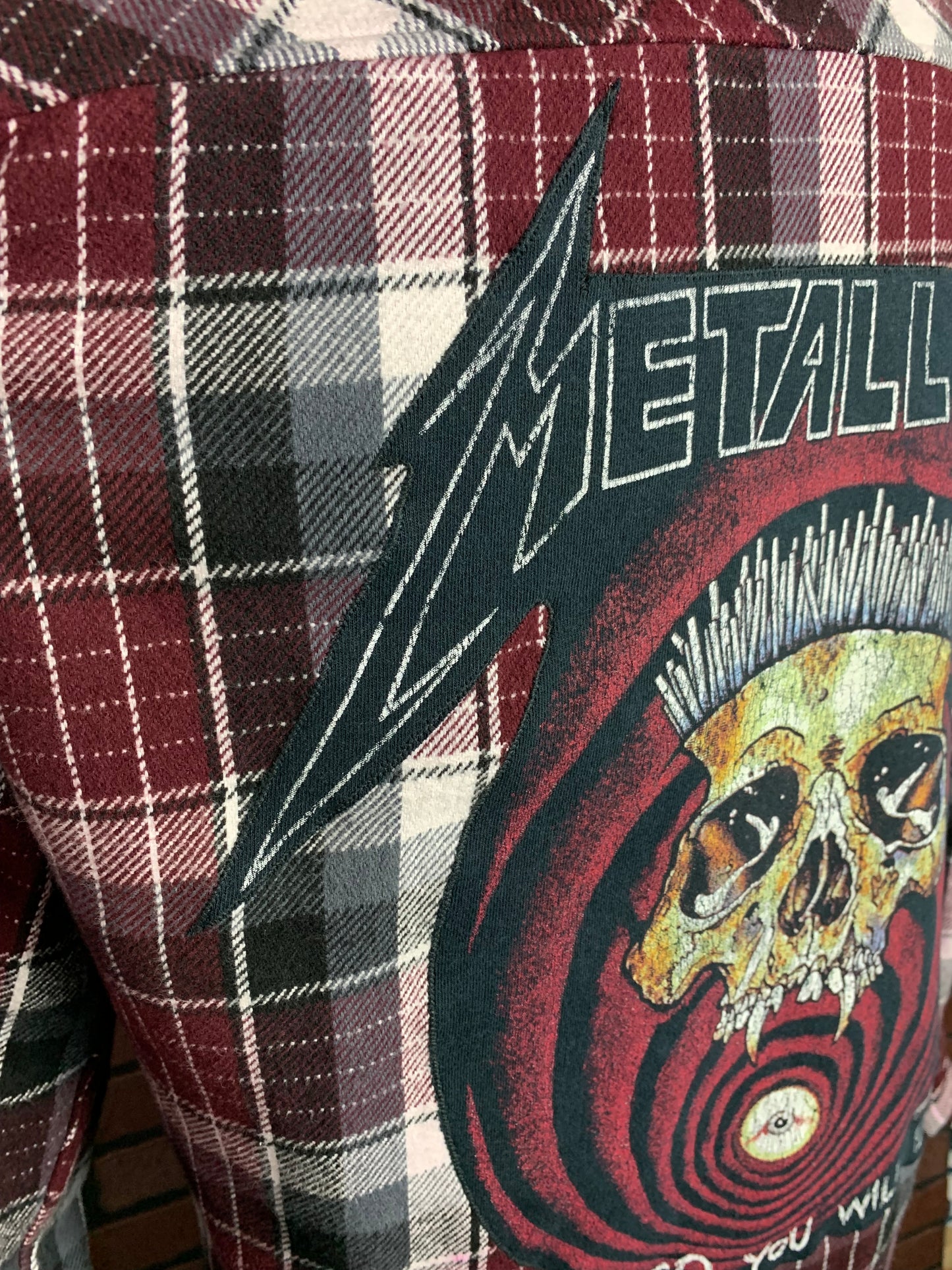 Metallica Flannel Shirt Custom Rework XXL