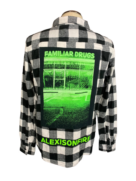 Alexisonfire Flannel Shirt Custom Rework M