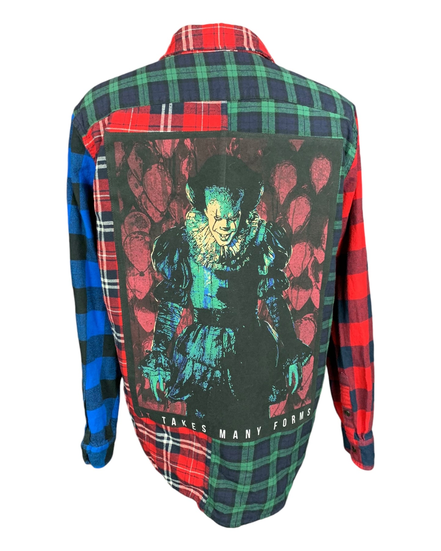 Stephen Kings IT flannel shirt custom rework XL