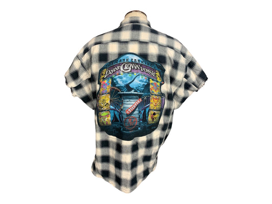 Insane Clown Posse Sleeveless Flannel Vest Custom Rework Medium (oversized)