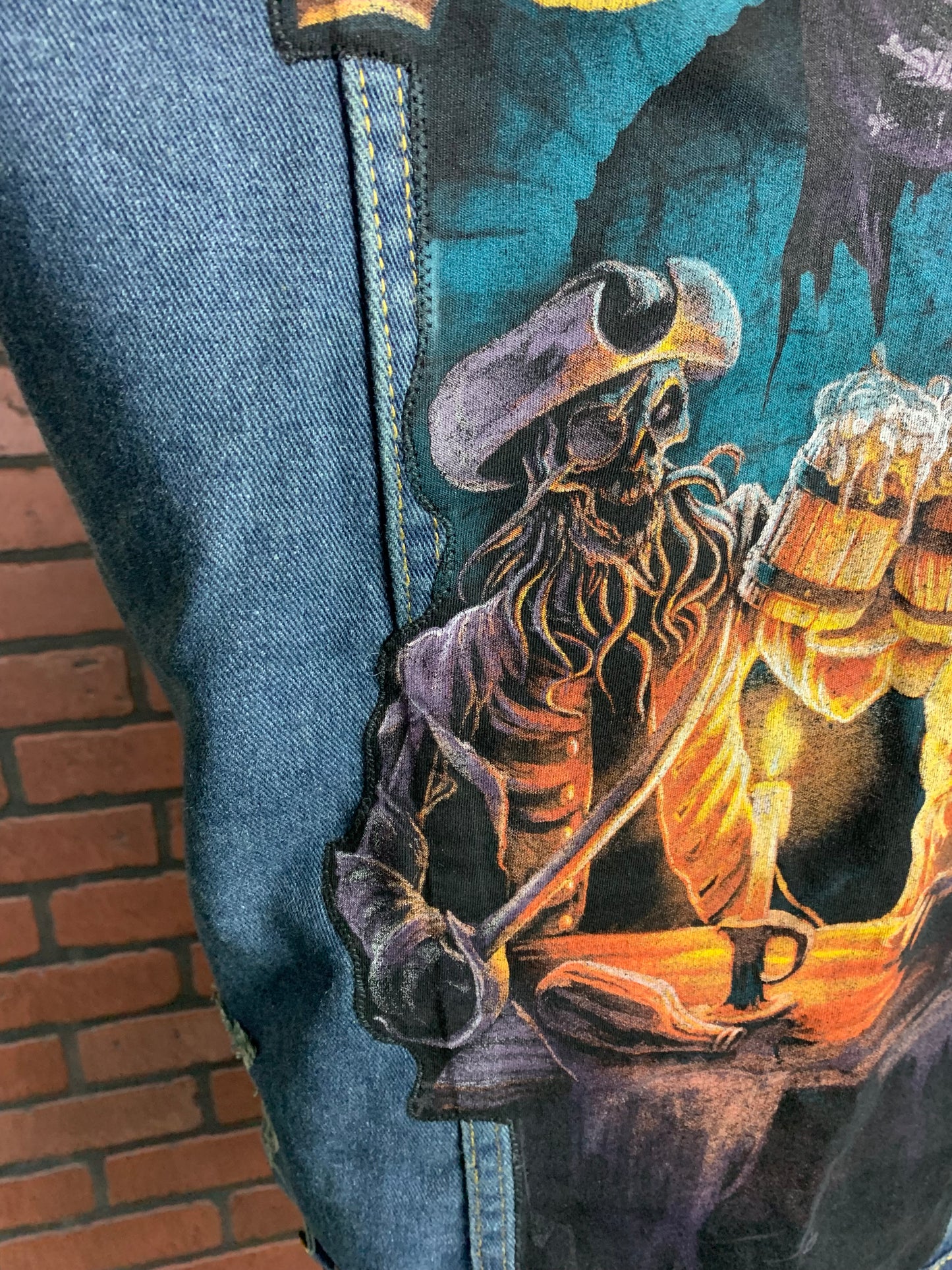 Alestorm Denim Vest Custom Rework XL