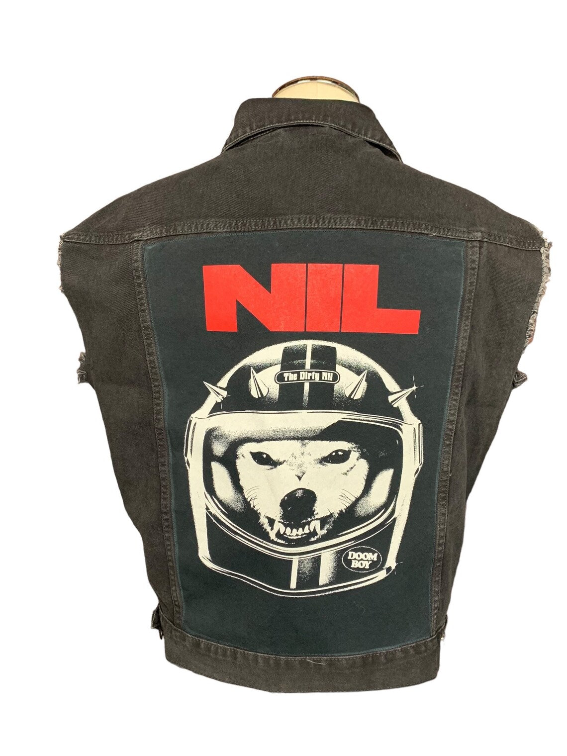 the Dirty Nill Denim Vest Custom Rework Medium