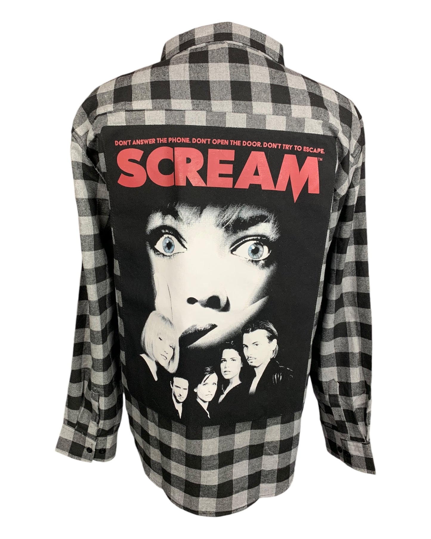 Scream Flannel Shirt Custom Rework XXL