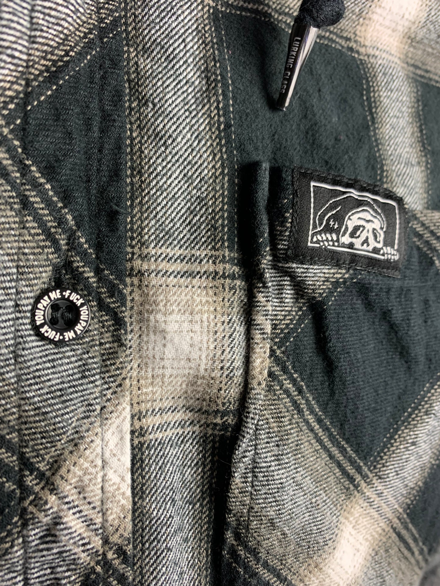 Lurking Class Teamwork Flannel Shirt Custom Rework Large