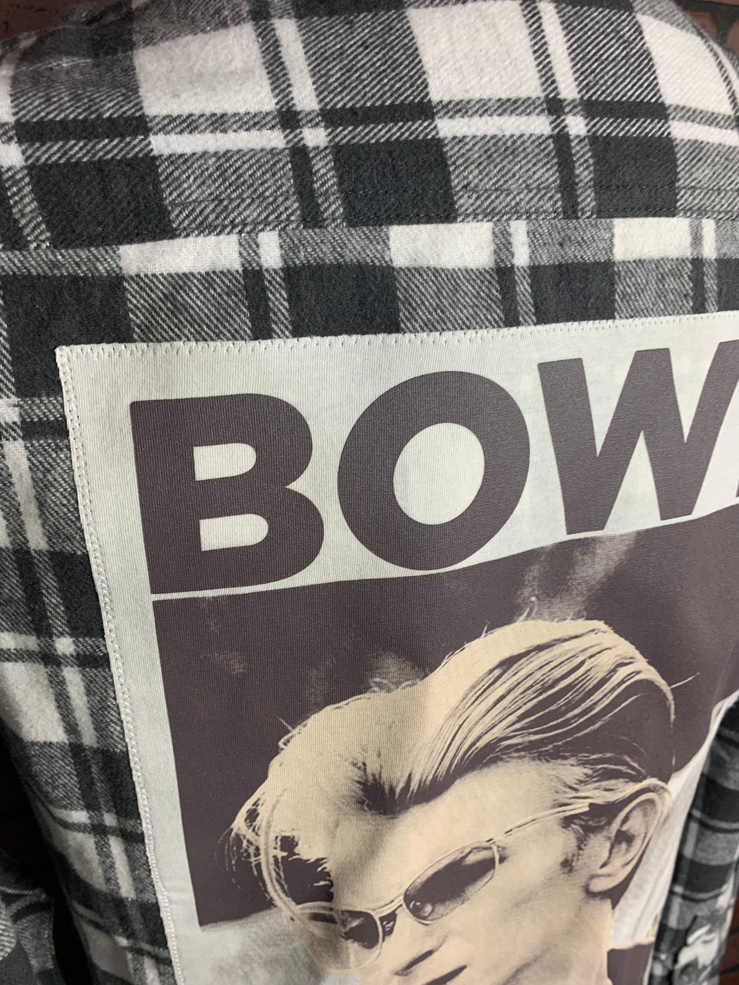 David Bowie Flannel Shirt Custom Rework Large