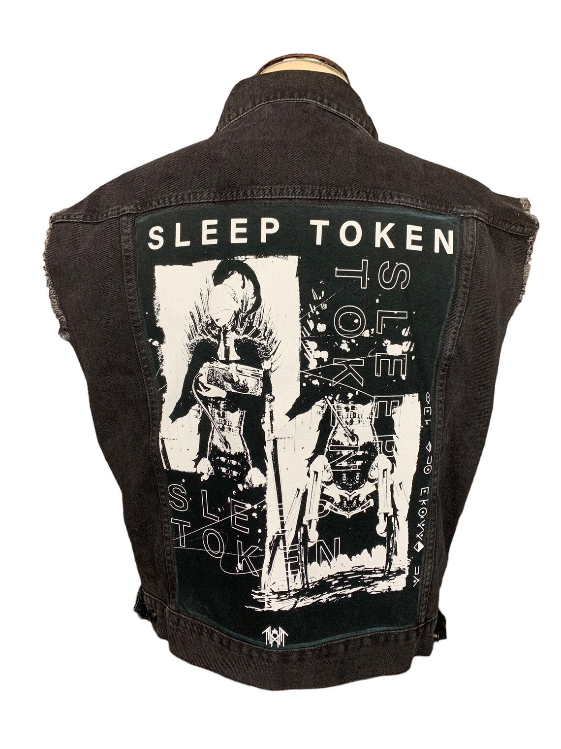 Sleep Token Denim Vest Custom Rework Medium