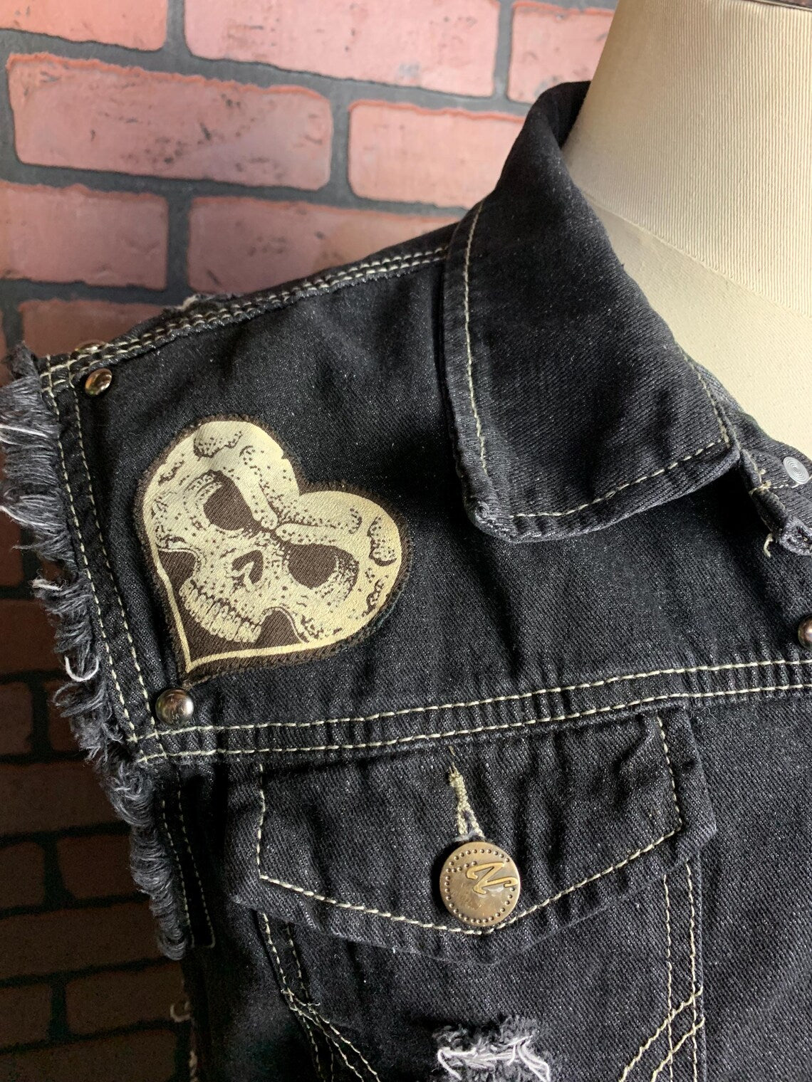 Alexisonfire Denim Vest Custom Rework XL