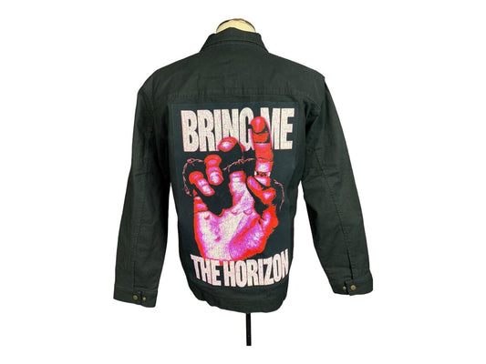 Bring Me The Horizon Jean Jacket Custom Rework XL