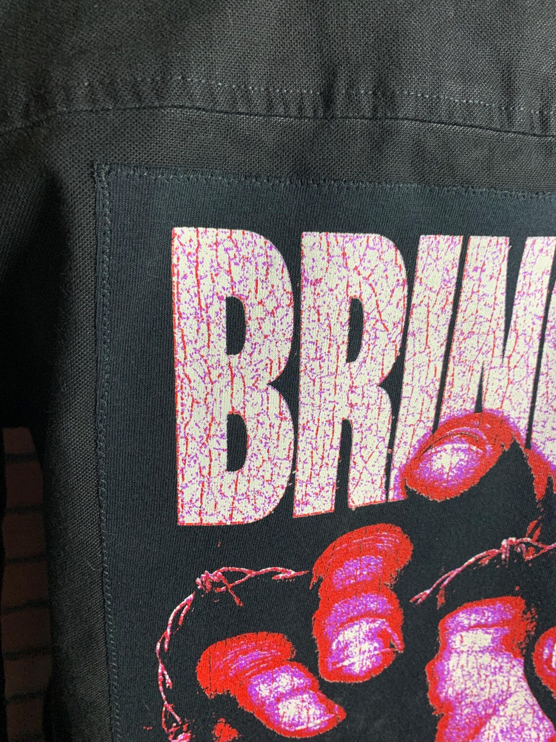 Bring Me The Horizon Jean Jacket Custom Rework XL