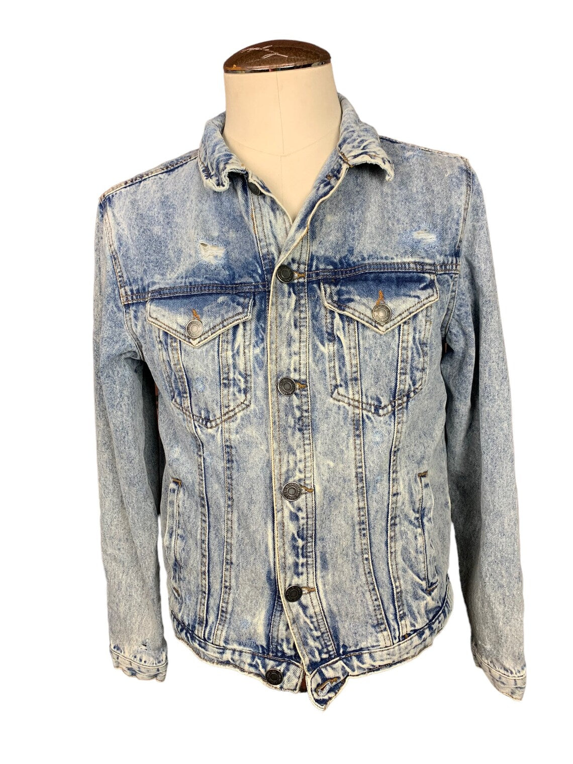 Johnny Cash Denim Jean Jacket Custom Rework M