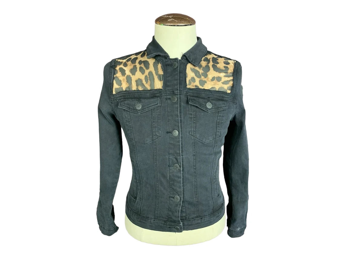 Kurt Cobain Denim Jacket Custom Rework Ladies Large