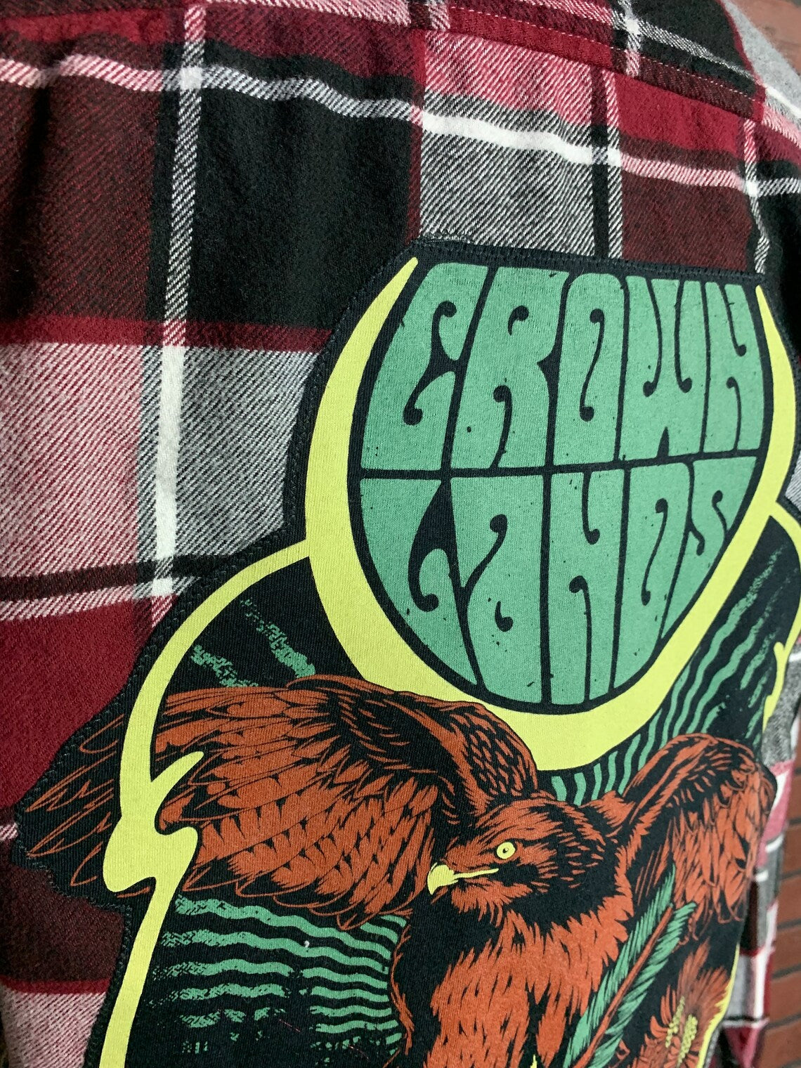 Crown Lands Flannel Shirt Custom Rework Large