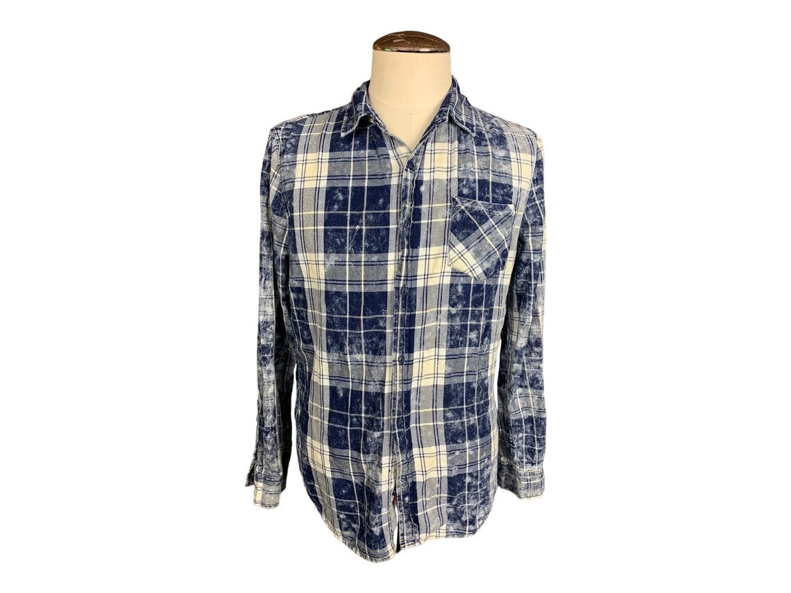 Falling In Reverse Plaid Shirt Custom Rework Large