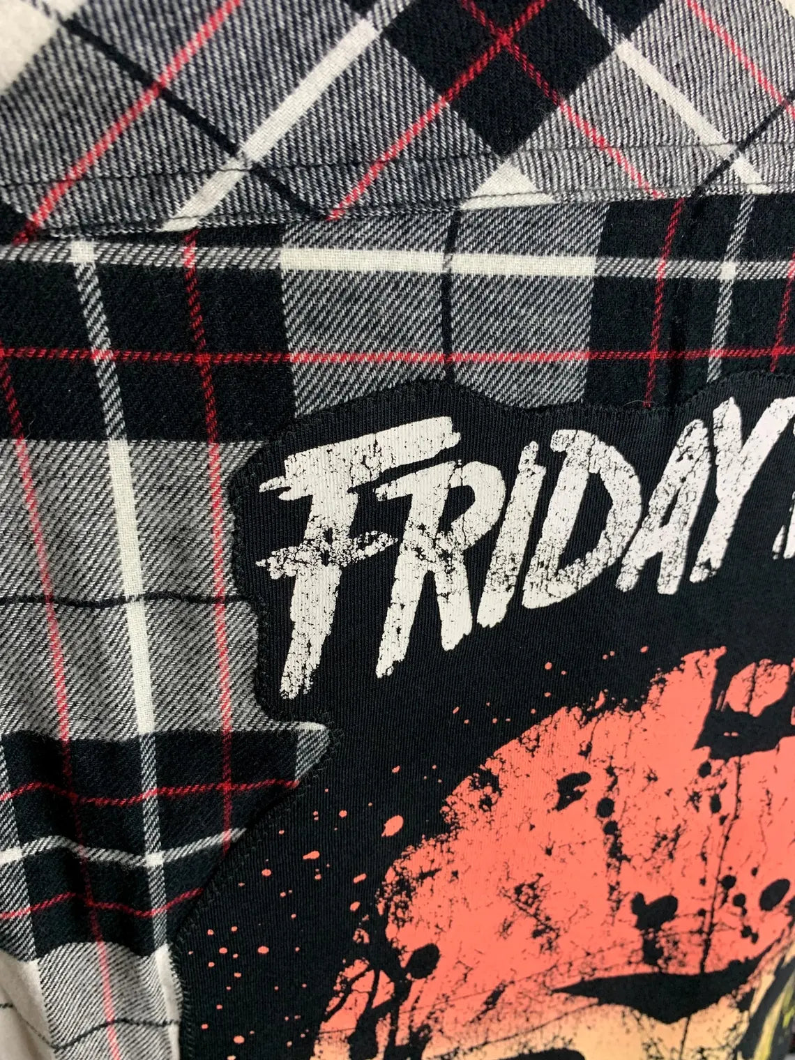 Friday the 13th Flannel Shirt Custom Rework 3XL