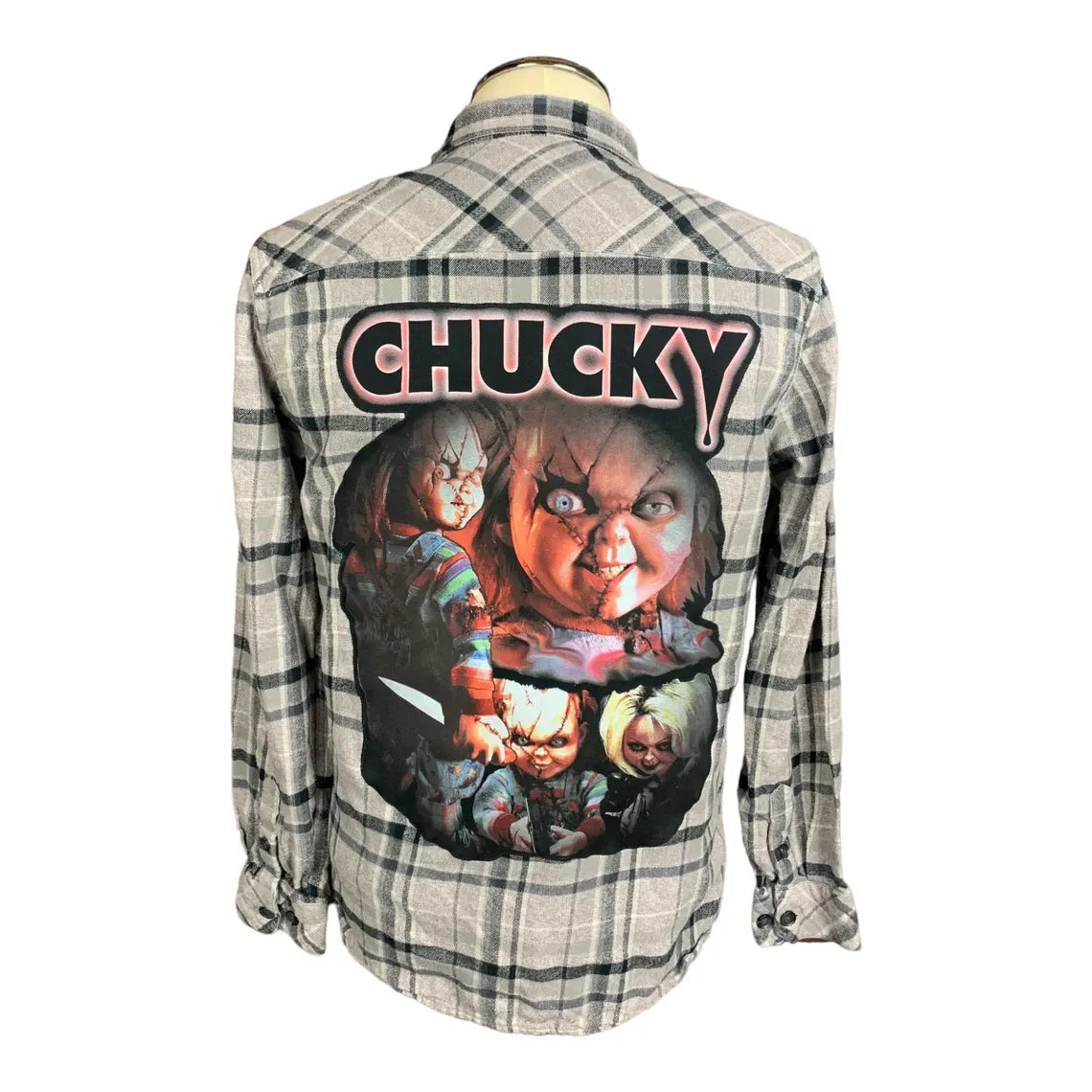 Chucky Flannel Shirt Custom Rework Large