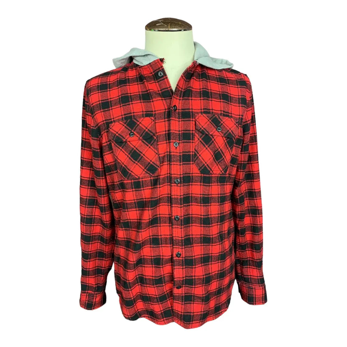 Scream Hooded Flannel Shirt Custom Rework Medium