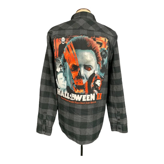 Halloween II Flannel Shirt Custom Rework XXL