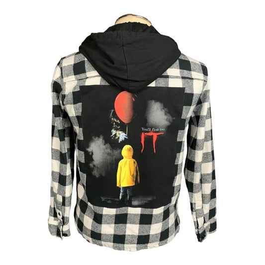 Stephen Kings IT Hooded Flannel Custom Rework Small