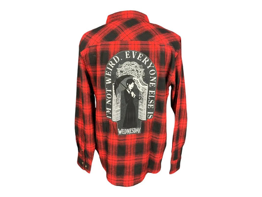 Wednesday Addams Flannel Shirt Custom Rework Medium