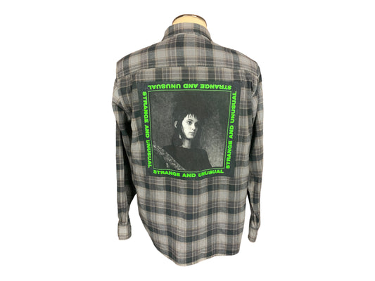 Beetlejuice Flannel Shirt Custom Rework L