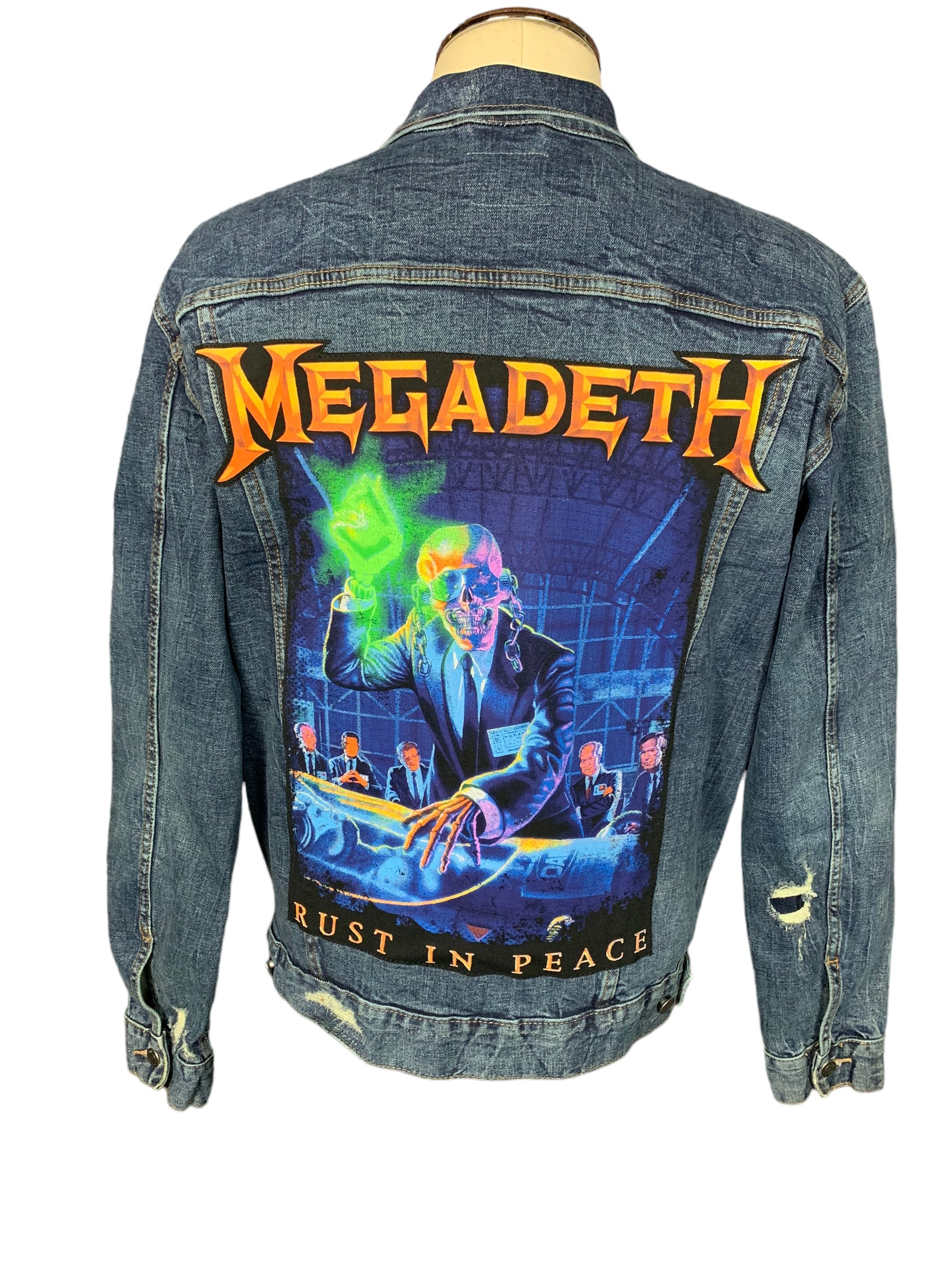 Megadeth Denim Jacket Custom Rework XL – WhiskeyandRust