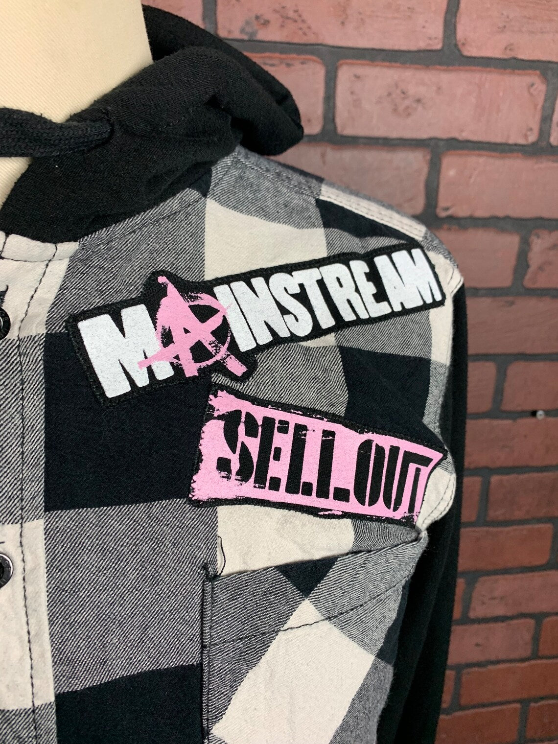 Machine Gun Kelly Mainstream Sellout Flannel Shirt Custom Rework Large