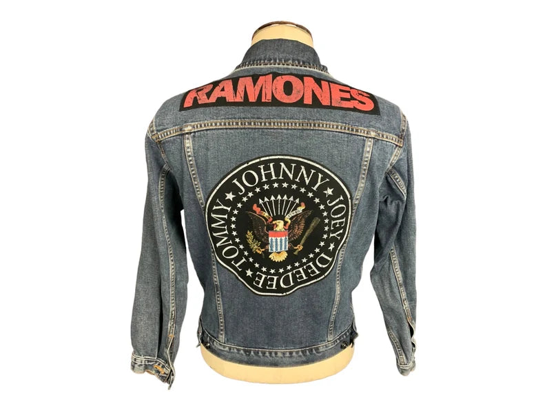 the Ramones Denim Jacket Custom Rework Small