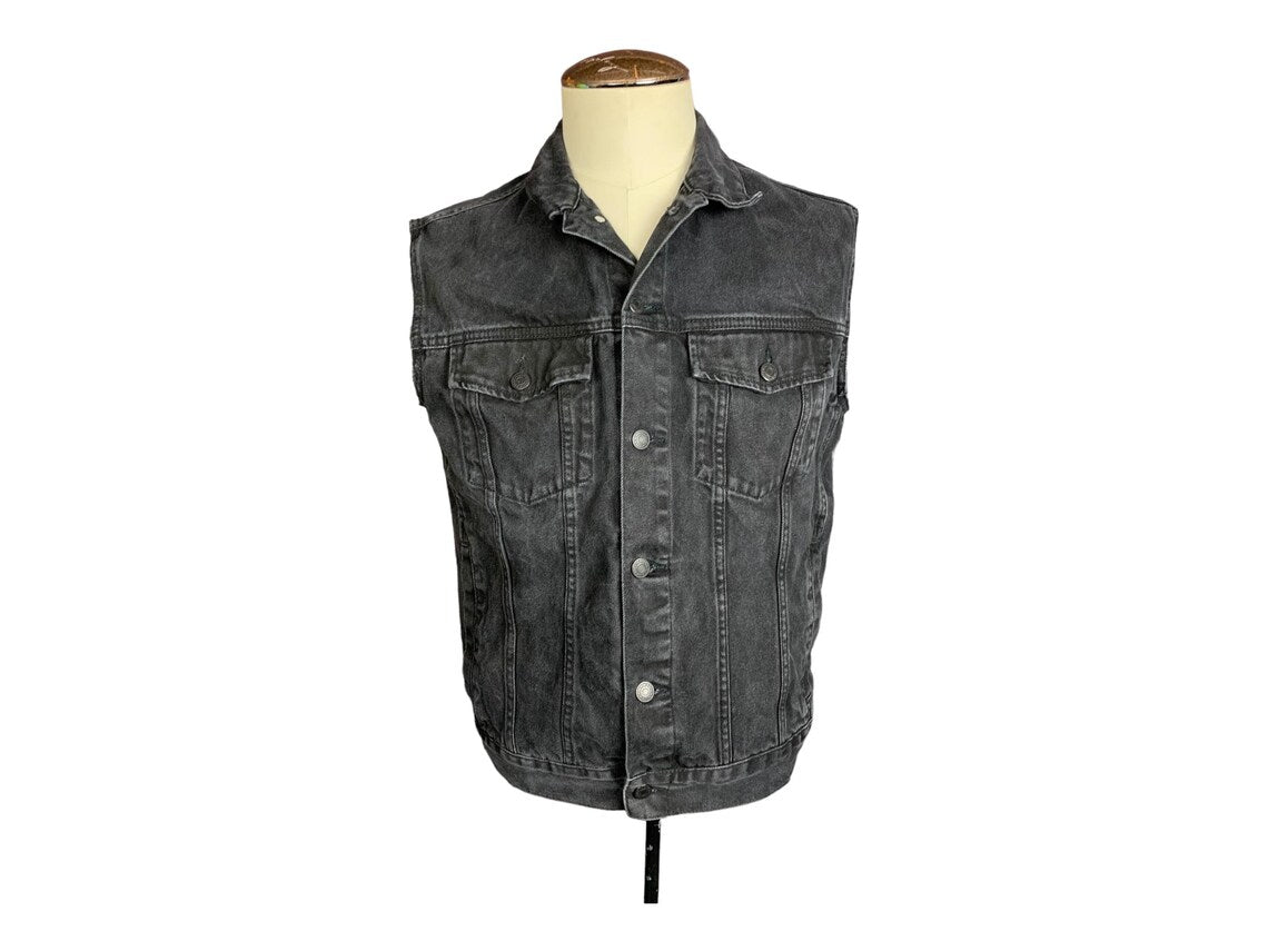 Stone Cold Steve Austin Denim Vest Custom Rework Medium