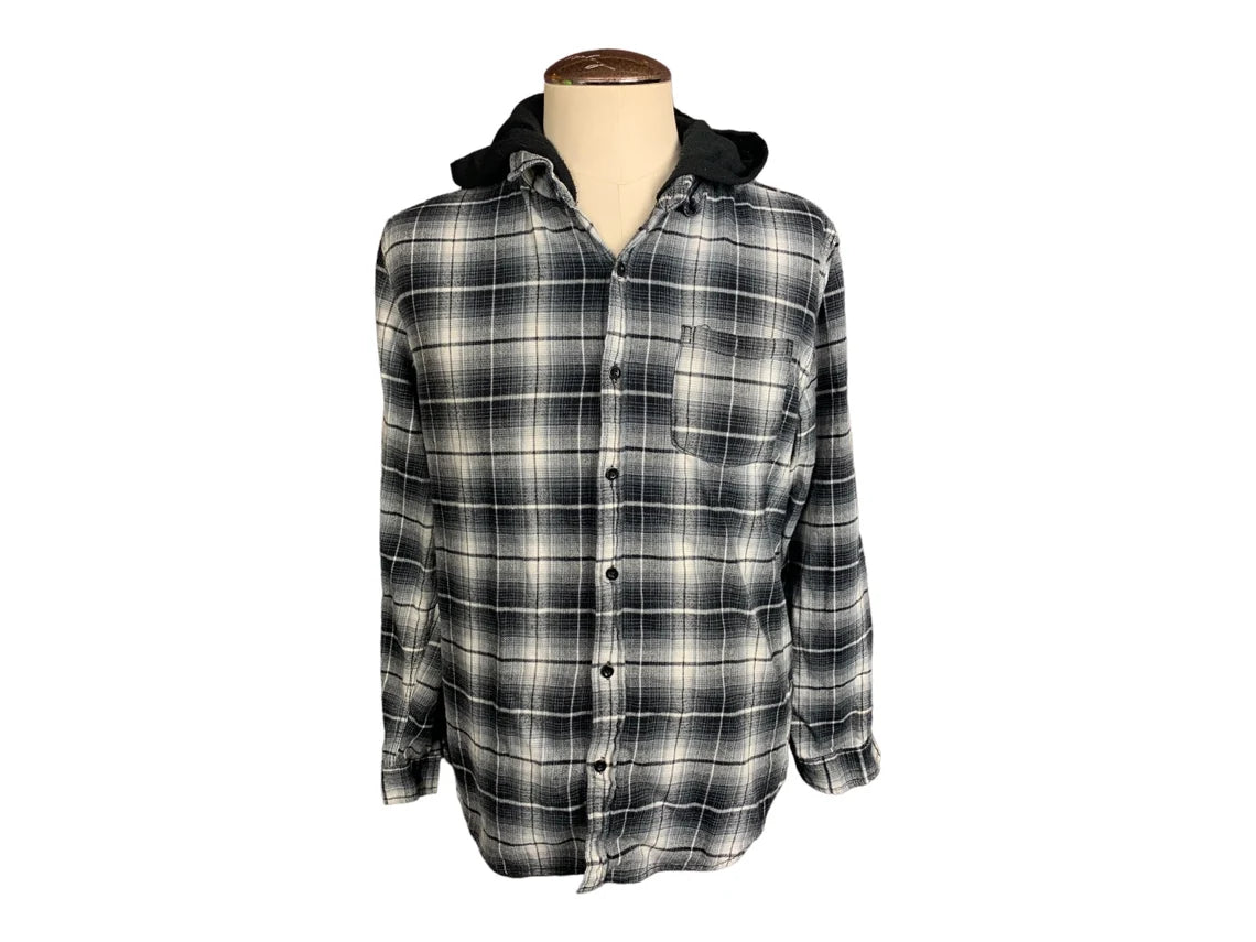 Stevie Nicks Hooded Flannel Shirt Custom Rework XL