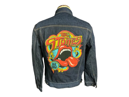 the Rolling Stones Denim Jacket Custom Rework Large