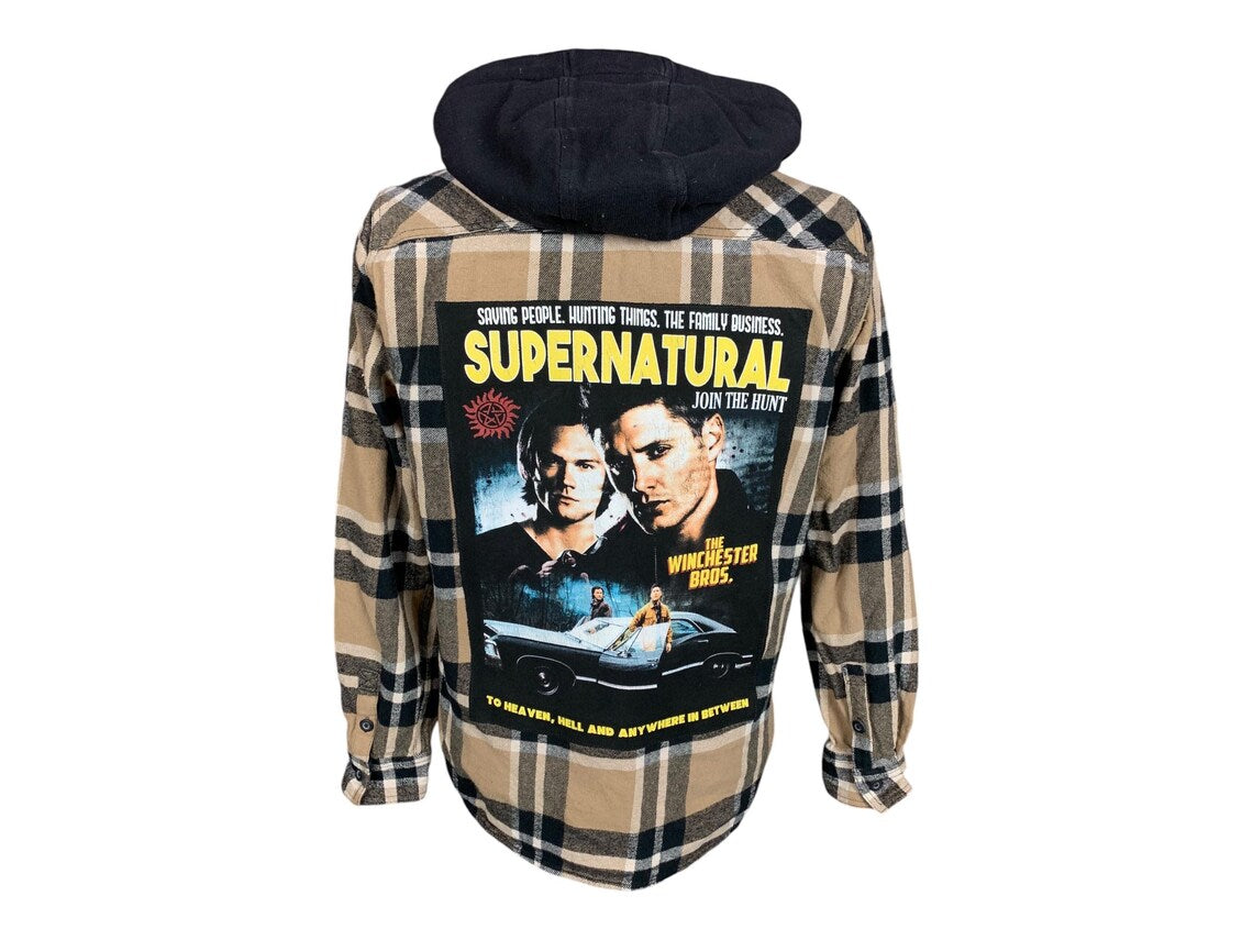 Supernatural Flannel Shirt Custom Rework Large