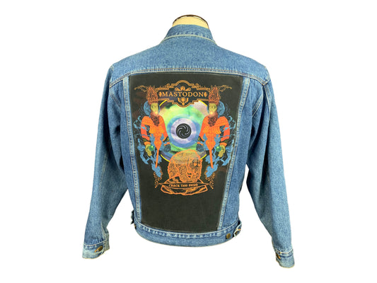 Mastodon Back Jean Jacket Custom Rework M